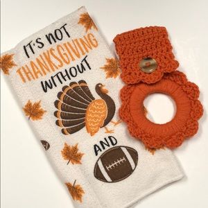 Football kitchen towel & oven towel hanger 🏈